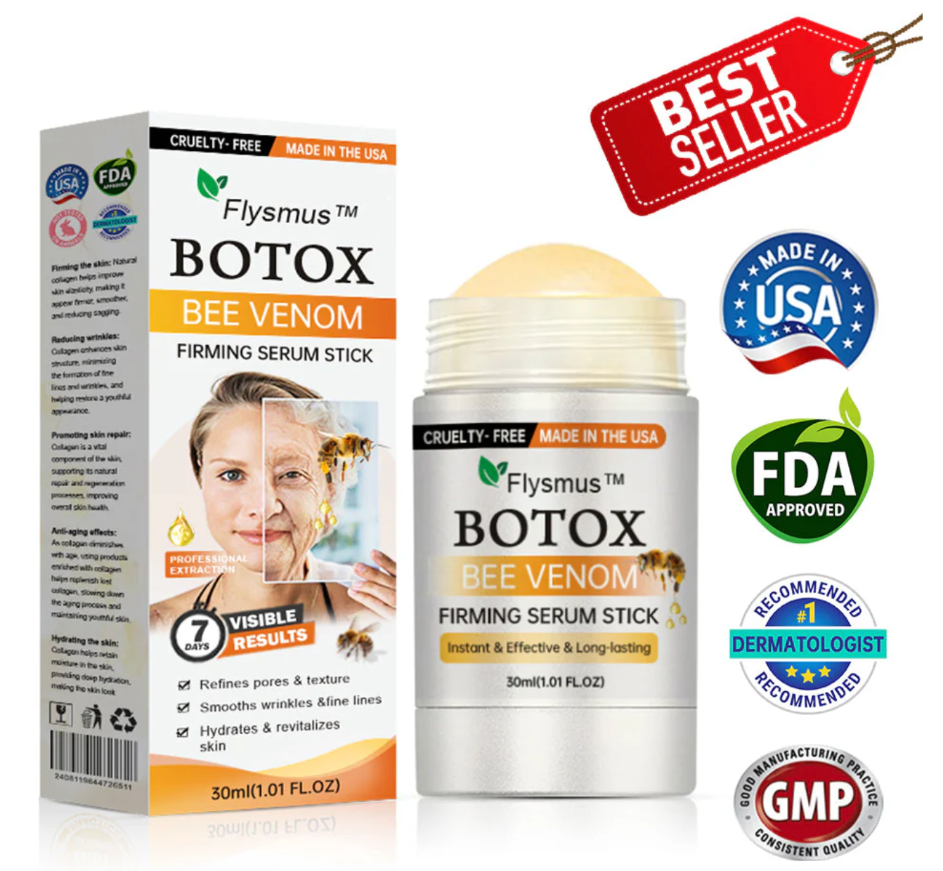 đđMade and Shipped from USAâ¨Flysmus⢠Botox Bee Venom Firming Serum StickđĽLAST DAY 70% OFF