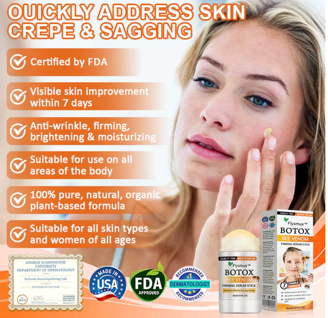 đđMade and Shipped from USAâ¨Flysmus⢠Botox Bee Venom Firming Serum StickđĽLAST DAY 70% OFF