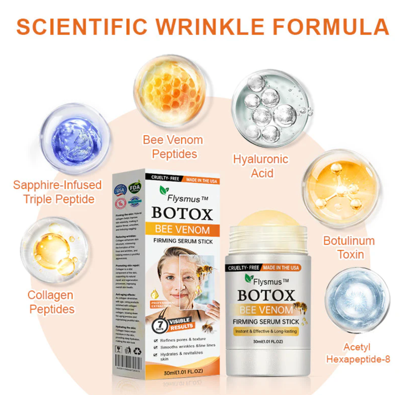 đđMade and Shipped from USAâ¨Flysmus⢠Botox Bee Venom Firming Serum StickđĽLAST DAY 70% OFF