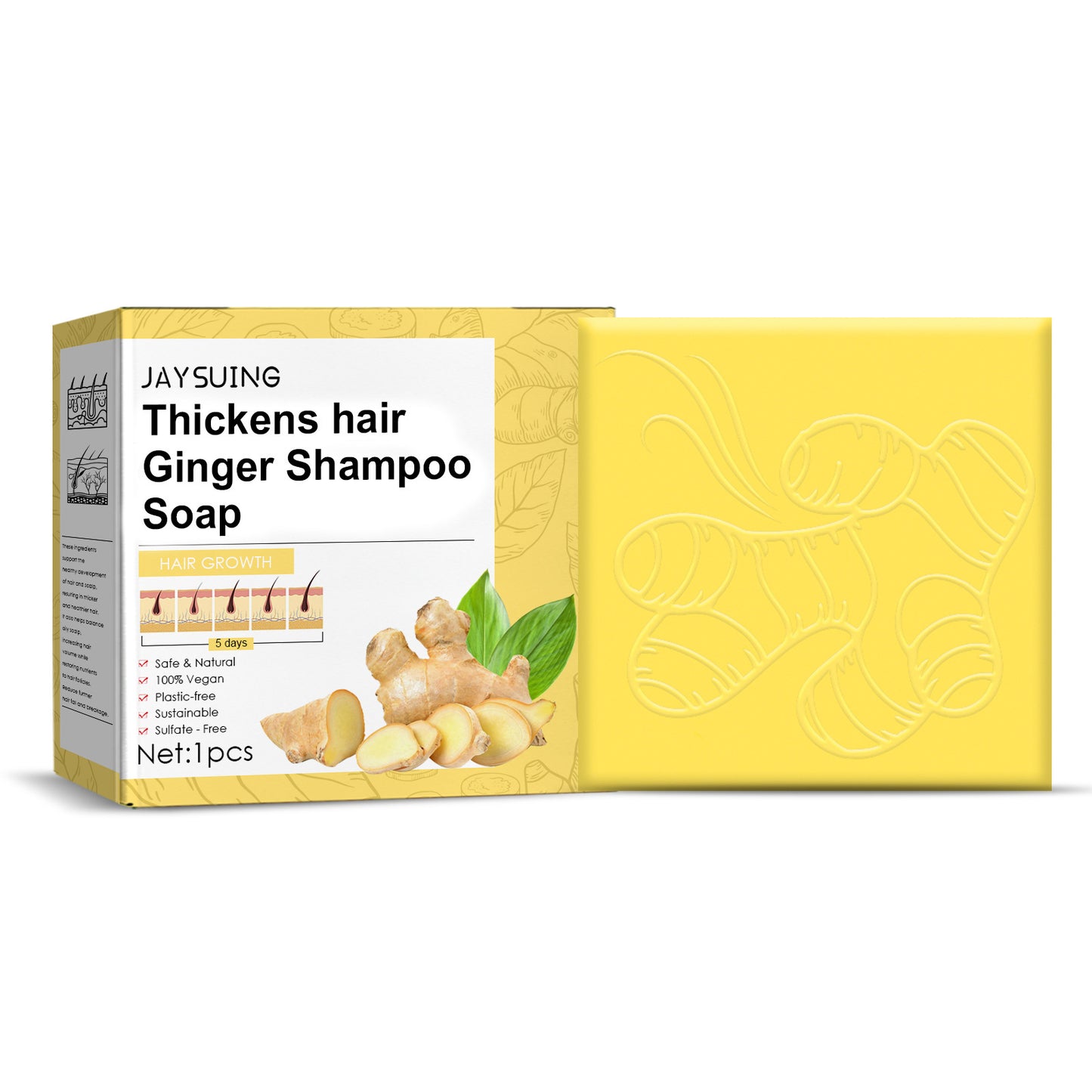 BeeFlex™ Ginger Hair Regrowth Shampoo Bar